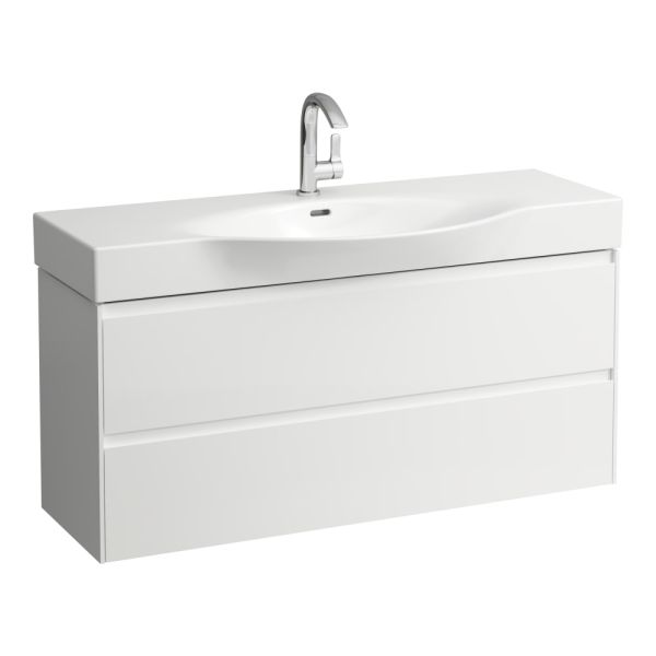 LAUFEN LANI Skrinka pod umývadlo, s 2 zásuvkami, pre umývadlo H811704, 1180x370x515 mm, Biela matná 260, H4042221122601