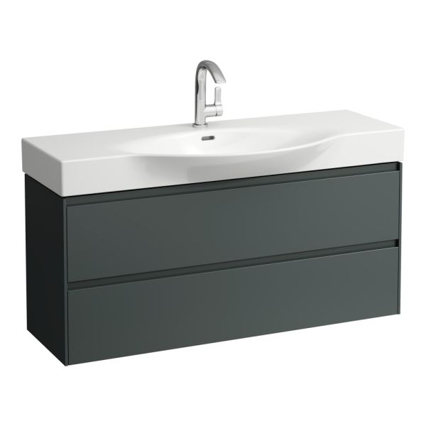 LAUFEN LANI Skrinka pod umývadlo, s 2 zásuvkami, pre umývadlo H811704, 1180x370x515 mm, Šedá traffic 266, H4042221122661