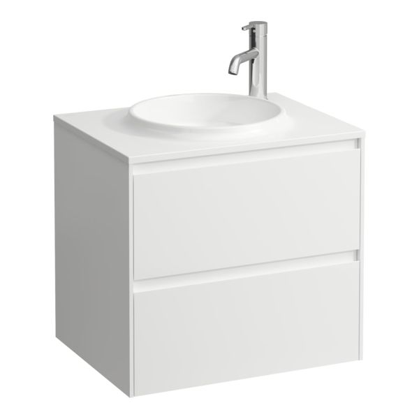 LAUFEN LANI Skrinka pod umývadlo, s 2 zásuvkami, pre umývadlo H814073, z materiálu Marbond, 570x440x515 mm, Špeciálne farby 990, H4042521129901