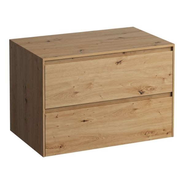 LAUFEN LANI Zásuvkový element 800, s 2 zásuvkami, bez výrezu, top 12 mm, 785x495x525 mm, Divoký dub 267, H4043101122671