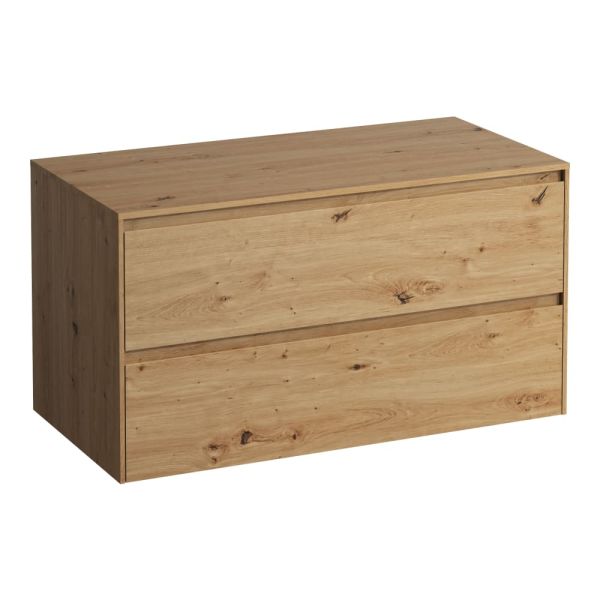 LAUFEN LANI Zásuvkový element 1000, s 2 zásuvkami, bez výrezu, top 12 mm, 985x495x525 mm, Divoký dub 267, H4043201122671