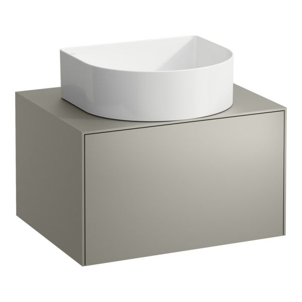 LAUFEN SONAR Skrinka pod umývadlo, s 1 zásuvkou, pre umývadlové misy H812340, H812341, H812342, H812343, s výrezom uprostred, 575x455x340 mm, Titán 042, H4054010340421