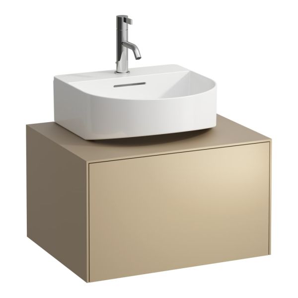 LAUFEN SONAR Skrinka pod umývadlo s 1 zásuvkou, pre umývadielko H816341, s výrezom uprostred, 575x455x340 mm, Zlato 040, H4054310340401