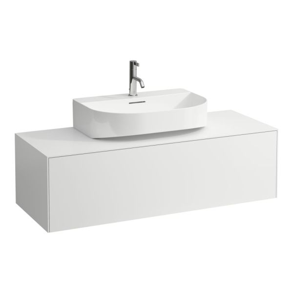 LAUFEN SONAR Skrinka pod umývadlo, s 1 zásuvkou, pre umývadielka H816341/H816342, s výrezom uprostred, 1175x455x340 mm, Biela matná 170, H4054510341701