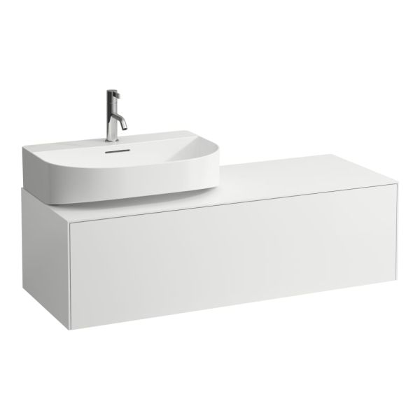 LAUFEN SONAR Skrinka pod umývadlo, s 1 zásuvkou, pre umývadielka H816341/H816342, s výrezom vľavo, 1175x455x340 mm, Biela matná 170, H4054520341701