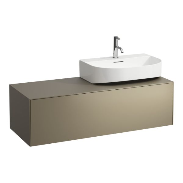 LAUFEN SONAR Skrinka pod umývadlo, s 1 zásuvkou, pre umývadielka H816341/H816342, s výrezom vpravo, 1175x455x340 mm, Titán 042, H4054530340421