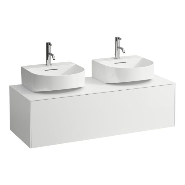 LAUFEN SONAR Skrinka pod umývadlo, s 1 zásuvkou, pre umývadielka H816341, s výrezom vľavo a vpravo, 1175x455x340 mm, Biela matná 170, H4054540341701