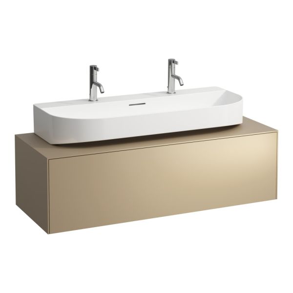 LAUFEN SONAR Skrinka pod umývadlo, s 1 zásuvkou, pre umývadlo H816347, s výrezom uprostred, 1175x455x340 mm, Zlato 040, H4054610340401