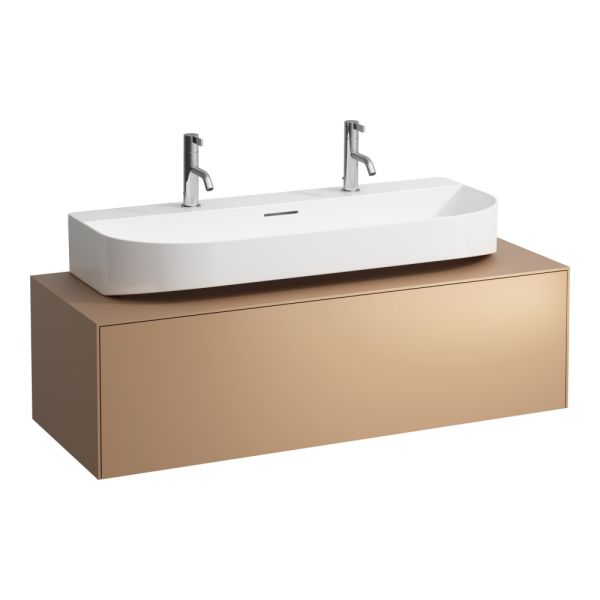 LAUFEN SONAR Skrinka pod umývadlo, s 1 zásuvkou, pre umývadlo H816347, s výrezom uprostred, 1175x455x340 mm, Meď 041, H4054610340411