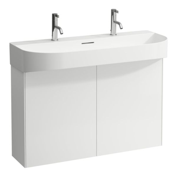 LAUFEN SONAR Skrinka pod umývadlo, 2 dvierka, pre umývadlo H810347, 975x240x600 mm, Biela matná 170, H4054840341701