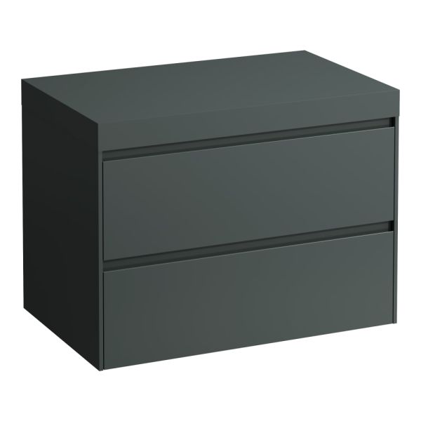 LAUFEN LANI Modulárna zostava 800, umývadlová doska 65 mm (.260 šedá traffic), bez výrezu, s 2 zásuvkami, 785x495x580 mm, Šedá traffic 266, H4055501122661