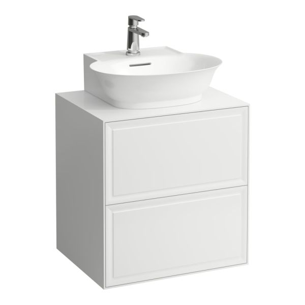 LAUFEN THE NEW CLASSIC Skrinka pod umývadlo 600, s 2 zásuvkami, pre umývadlá H816852, 575x455x600 mm, Biela lakovaná 631, H4060040856311