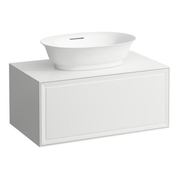 LAUFEN THE NEW CLASSIC Skrinka pod umývadlo 800, s 1 zásuvkou, s výrezom uprostred, pre umývadlové misy H812850/H812851/H812852/H812853, 775x455x345 mm, Biela lakovaná 631, H4060110856311