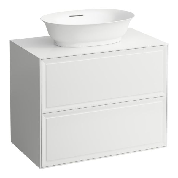 LAUFEN THE NEW CLASSIC Skrinka pod umývadlo 800, s 2 zásuvkami, pre umývadlové misy H812850/H812851/H812852/H812853, 775x455x600 mm, Biela lakovaná 631, H4060120856311