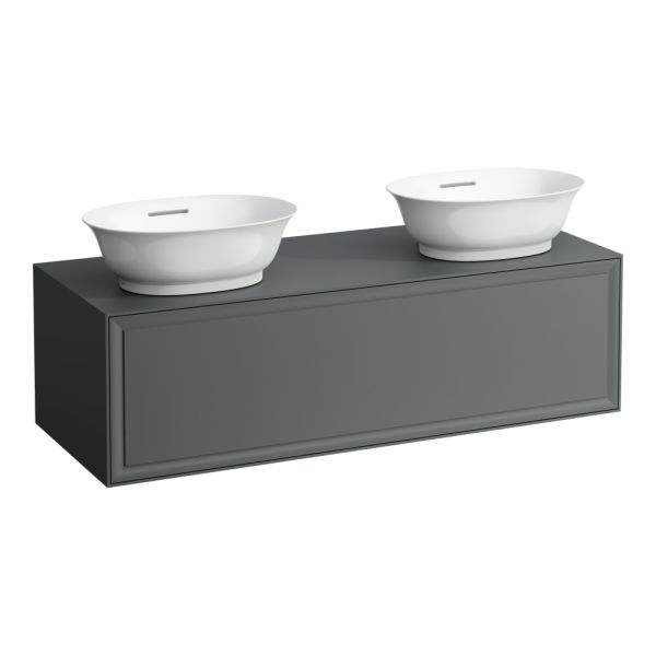 LAUFEN THE NEW CLASSIC Skrinka pod umývadlo 1200, s 1 zásuvkou, pre umývadlové misy H812850/H812851, 1175x455x345 mm, Šedá traffic 627, H4060800856271