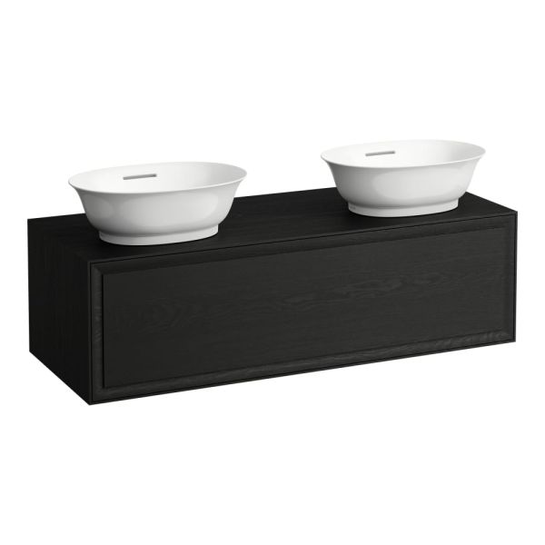 LAUFEN THE NEW CLASSIC Skrinka pod umývadlo 1200, s 1 zásuvkou, pre umývadlové misy H812850/H812851, 1175x455x345 mm, Černený dub 628, H4060800856281