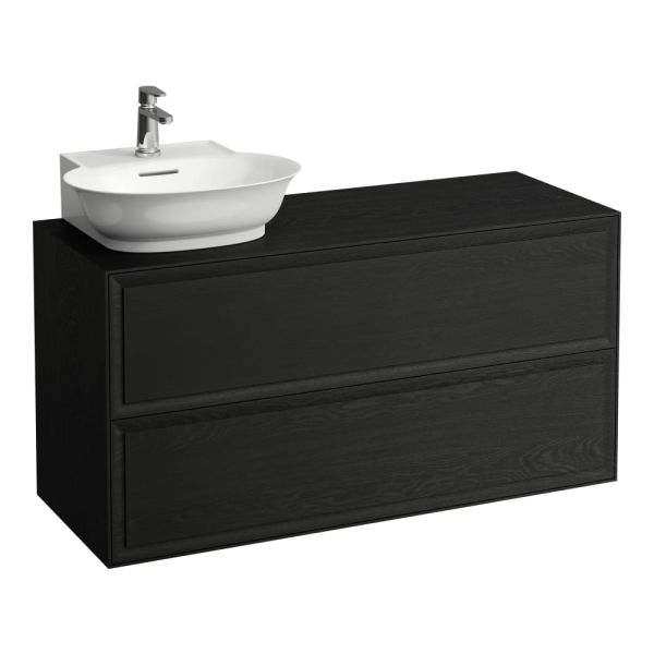 LAUFEN THE NEW CLASSIC Skrinka pod umývadlo, s 2 zásuvkami, s výrezom vľavo, pre umývadlá 816852, 1175x455x600 mm, Černený dub 628, H4060870856281