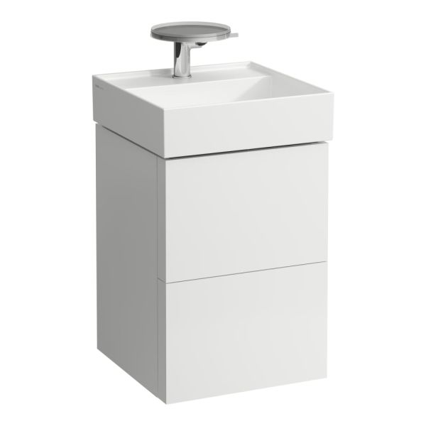 LAUFEN Kartell LAUFEN Skrinka pod umývadlo, s 2 zásuvkami, vrátane zásuvkového organizéra, pre umývadielko H815331, 440x450x600 mm, Biela matná 640, H4075080336401