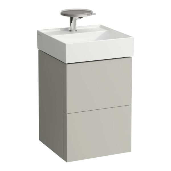 LAUFEN Kartell LAUFEN Skrinka pod umývadlo, s 2 zásuvkami, vrátane zásuvkového organizéra, pre umývadielko H815331, 440x450x600 mm, Kamienky šedé 641, H4075080336411