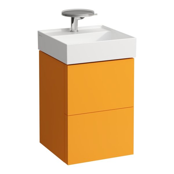 LAUFEN Kartell LAUFEN Skrinka pod umývadlo, s 2 zásuvkami, vrátane zásuvkového organizéra, pre umývadielko H815331, 440x450x600 mm, Okrovo hnedá 643, H4075080336431