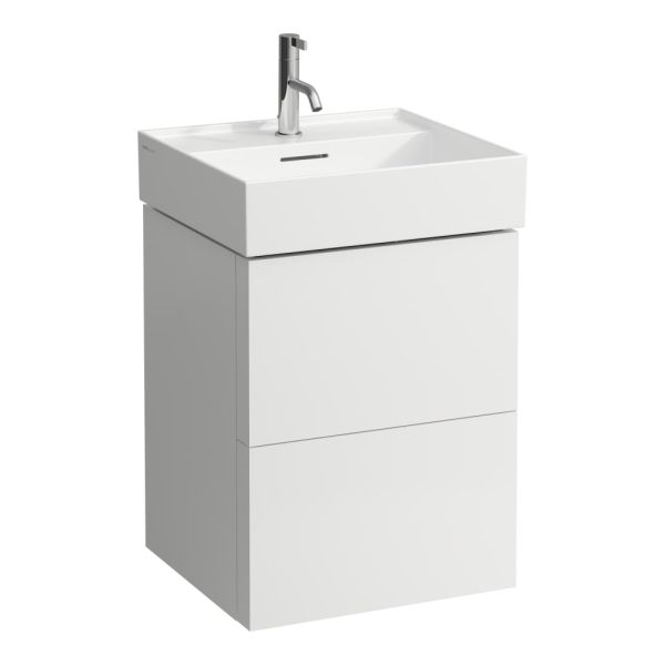 LAUFEN Kartell LAUFEN Skrinka pod umývadlo, s 2 zásuvkami, vrátane zásuvkového organizéra, pre umývadlo H810332, 480x450x600 mm, Biela matná 640, H4075090336401
