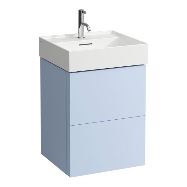 LAUFEN Kartell LAUFEN Skrinka pod umývadlo, s 2 zásuvkami, vrátane zásuvkového organizéra, pre umývadlo H810332, 480x450x600 mm, Šedomodrá 645, H4075090336451