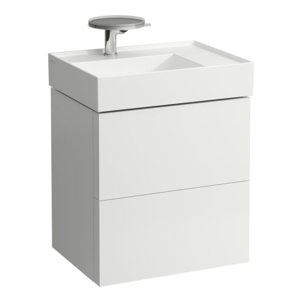 LAUFEN Kartell LAUFEN Skrinka pod umývadlo, s 2 zásuvkami, vrátane zásuvkového organizéra, pre umývadlo H810334, 580x450x600 mm, Biela matná 640, H4075580336401