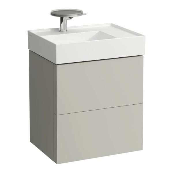 LAUFEN Kartell LAUFEN Skrinka pod umývadlo, s 2 zásuvkami, vrátane zásuvkového organizéra, pre umývadlo H810334, 580x450x600 mm, Kamienky šedé 641, H4075580336411