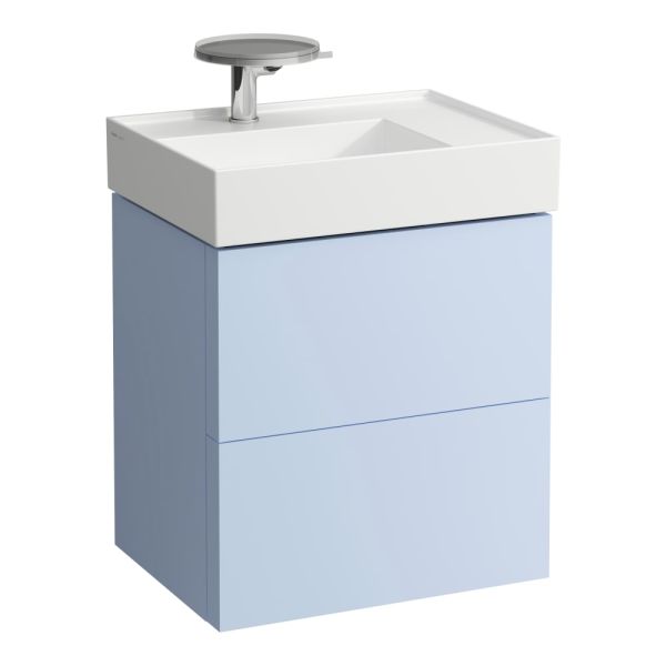 LAUFEN Kartell LAUFEN Skrinka pod umývadlo, s 2 zásuvkami, vrátane zásuvkového organizéra, pre umývadlo H810334, 580x450x600 mm, Šedomodrá 645, H4075580336451