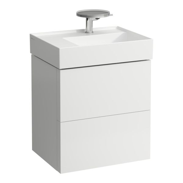LAUFEN Kartell LAUFEN Skrinka pod umývadlo, s 2 zásuvkami, vrátane zásuvkového organizéra, pre umývadlo H810335, 580x450x600 mm, Biela matná 640, H4075680336401
