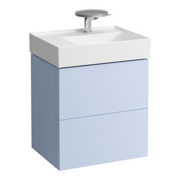 LAUFEN Kartell LAUFEN Skrinka pod umývadlo, s 2 zásuvkami, vrátane zásuvkového organizéra, pre umývadlo H810335, 580x450x600 mm, Šedomodrá 645, H4075680336451
