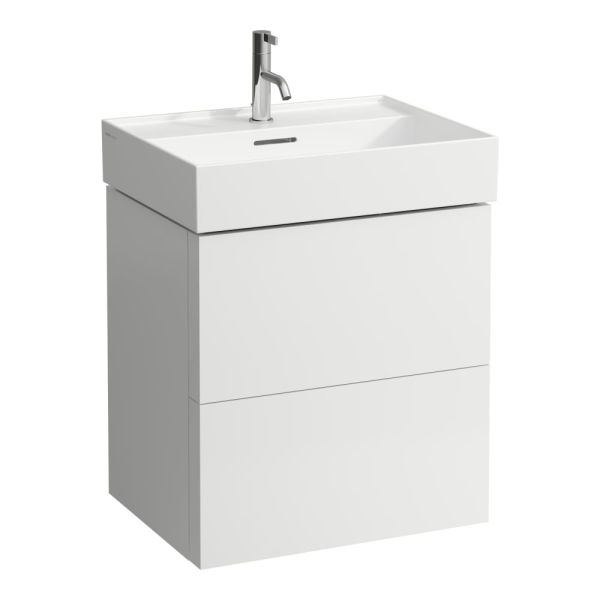 LAUFEN Kartell LAUFEN Skrinka pod umývadlo, s 2 zásuvkami, vrátane zásuvkového organizéra, pre umývadlá H810333, H810338, H810339, H813332, 580x450x600 mm, Biela matná 640, H4075690336401