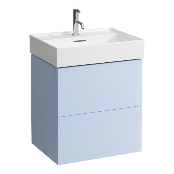 LAUFEN Kartell LAUFEN Skrinka pod umývadlo, s 2 zásuvkami, vrátane zásuvkového organizéra, pre umývadlá H810333, H810338, H810339, H813332, 580x450x600 mm, Šedomodrá 645, H4075690336451