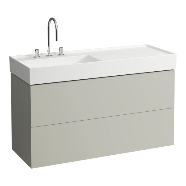 LAUFEN Kartell LAUFEN Skrinka pod umývadlo, s 2 zásuvkami, vrátane zásuvkového organizéra, pre umývadlo H813332, 1180x450x600 mm, Kamienky šedé 641, H4076480336411
