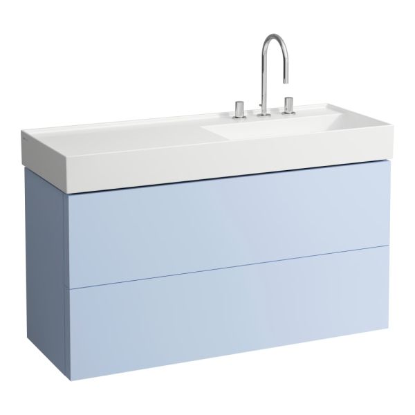 LAUFEN Kartell LAUFEN Skrinka pod umývadlo, s 2 zásuvkami, pre umývadlo 813333, 1180x450x600 mm, Šedomodrá 645, H4076490336451