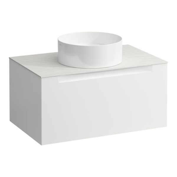 LAUFEN ARUN Zásuvkový element 800, s 1 zásuvkou, s výrezom uprostred, s vrchnou doskou Ardesia Bianca, 805x505x390 mm, Multicolour farby 999, H4141011519991