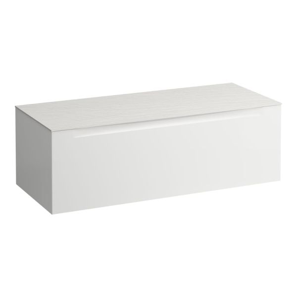 LAUFEN ARUN Zásuvkový element 1200, s 1 zásuvkou, bez výrezu, s vrchnou doskou Ardesia Bianca, 1205x505x390 mm, Multicolour farby 999, H4141201519991