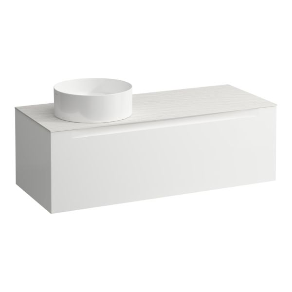 LAUFEN ARUN Zásuvkový element 1200, s 1 zásuvkou, s výrezom vľavo, s vrchnou doskou Ardesia Bianca, 1205x505x390 mm, Multicolour farby 999, H4141221519991