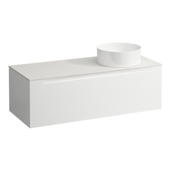 LAUFEN ARUN Zásuvkový element 1200, s 1 zásuvkou, s výrezom vpravo, s vrchnou doskou Ardesia Bianca, 1205x505x390 mm, Multicolour farby 999, H4141231519991