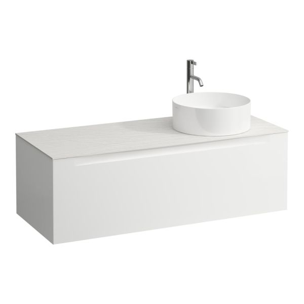 LAUFEN ARUN Zásuvkový element 1200, s 1 zásuvkou, s výrezom vpravo, s vrchnou doskou Ardesia Bianca vr. otvoru pre batériu, 1205x505x390 mm, Multicolour farby 999, H4141271519991