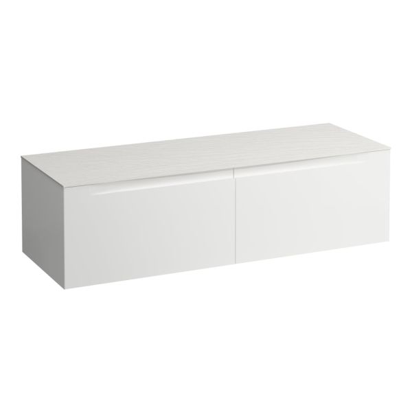 LAUFEN ARUN Zásuvkový element 1400, s 2 zásuvkami, bez výrezu, s vrchnou doskou Ardesia Bianca, 1405x505x390 mm, Multicolour farby 999, H4141301519991