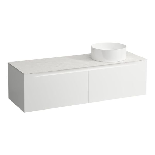 LAUFEN ARUN Zásuvkový element 1400, s 2 zásuvkami, s výrezom vpravo, s vrchnou doskou Ardesia Bianca, 1405x505x390 mm, Multicolour farby 999, H4141331519991