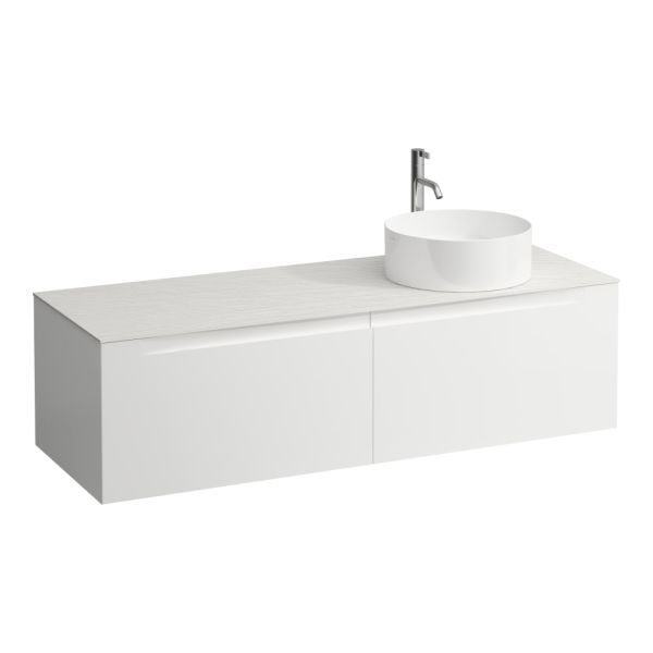 LAUFEN ARUN Zásuvkový element 1400, s 2 zásuvkami, s výrezom vpravo, s vrchnou doskou Ardesia Bianca vr. otvoru pre batériu, 1405x505x390 mm, Multicolour farby 999, H4141371519991