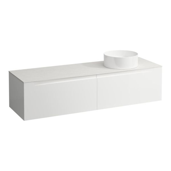 LAUFEN ARUN Zásuvkový element 1600, s 2 zásuvkami, s výrezom vpravo, s vrchnou doskou Ardesia Bianca, 1605x505x390 mm, Multicolour farby 999, H4141431519991