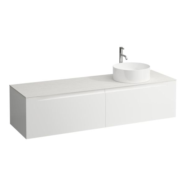 LAUFEN ARUN Zásuvkový element 1600, s 2 zásuvkami, s výrezom vpravo, s vrchnou doskou Ardesia Bianca vr. otvoru pre batériu, 1605x505x390 mm, Multicolour farby 999, H4141471519991