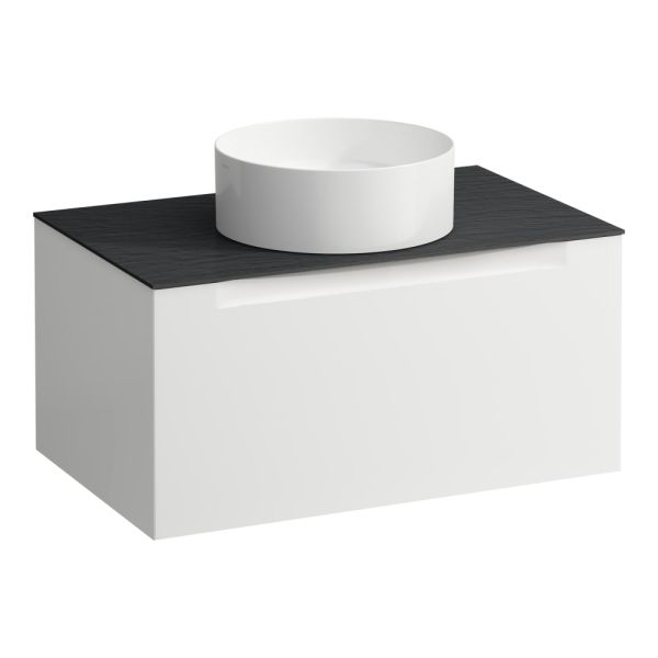 LAUFEN ARUN Zásuvkový element 800, s 1 zásuvkou, s výrezom uprostred, s vrchnou doskou Ardesia Nera, 805x505x390 mm, Multicolour farby 999, H4151011519991