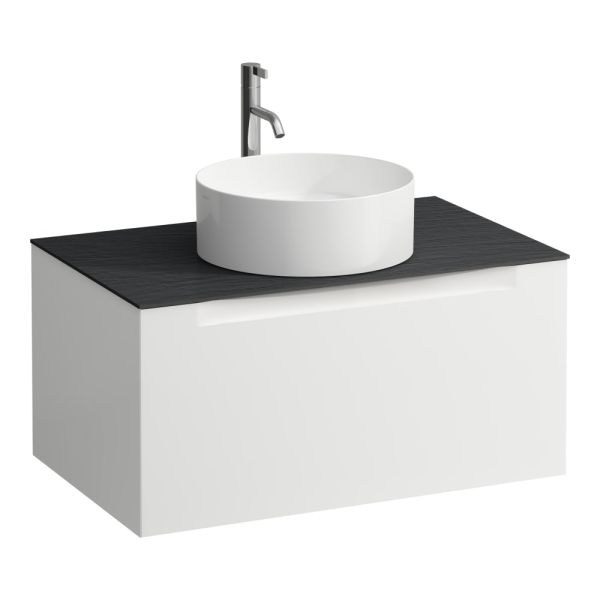 LAUFEN ARUN Zásuvkový element 800, s 1 zásuvkou, s výrezom uprostred, s vrchnou doskou Ardesia Nera vr. otvoru pre batériu, 805x505x390 mm, Multicolour farby 999, H4151051519991