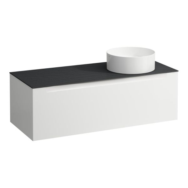 LAUFEN ARUN Zásuvkový element 1200, s 1 zásuvkou, s výrezom vpravo, s vrchnou doskou Ardesia Nera, 1205x505x390 mm, Multicolour farby 999, H4151231519991