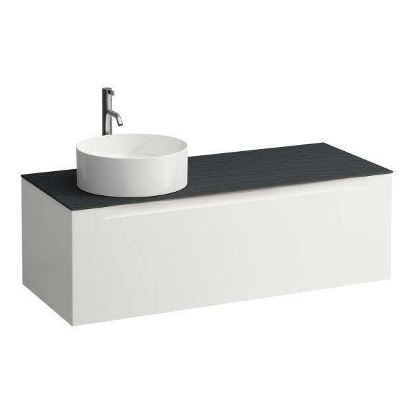 LAUFEN ARUN Zásuvkový element 1200, s 1 zásuvkou, s výrezom vľavo, s vrchnou doskou Ardesia Nera vr. otvoru pre batériu, 1205x505x390 mm, Multicolour farby 999, H4151261519991