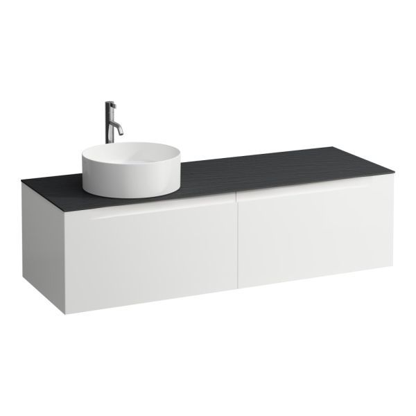 LAUFEN ARUN Zásuvkový element 1400, s 2 zásuvkami, s výrezom vľavo, s vrchnou doskou Ardesia Nera vr. otvoru pre batériu, 1405x505x390 mm, Multicolour farby 999, H4151361519991